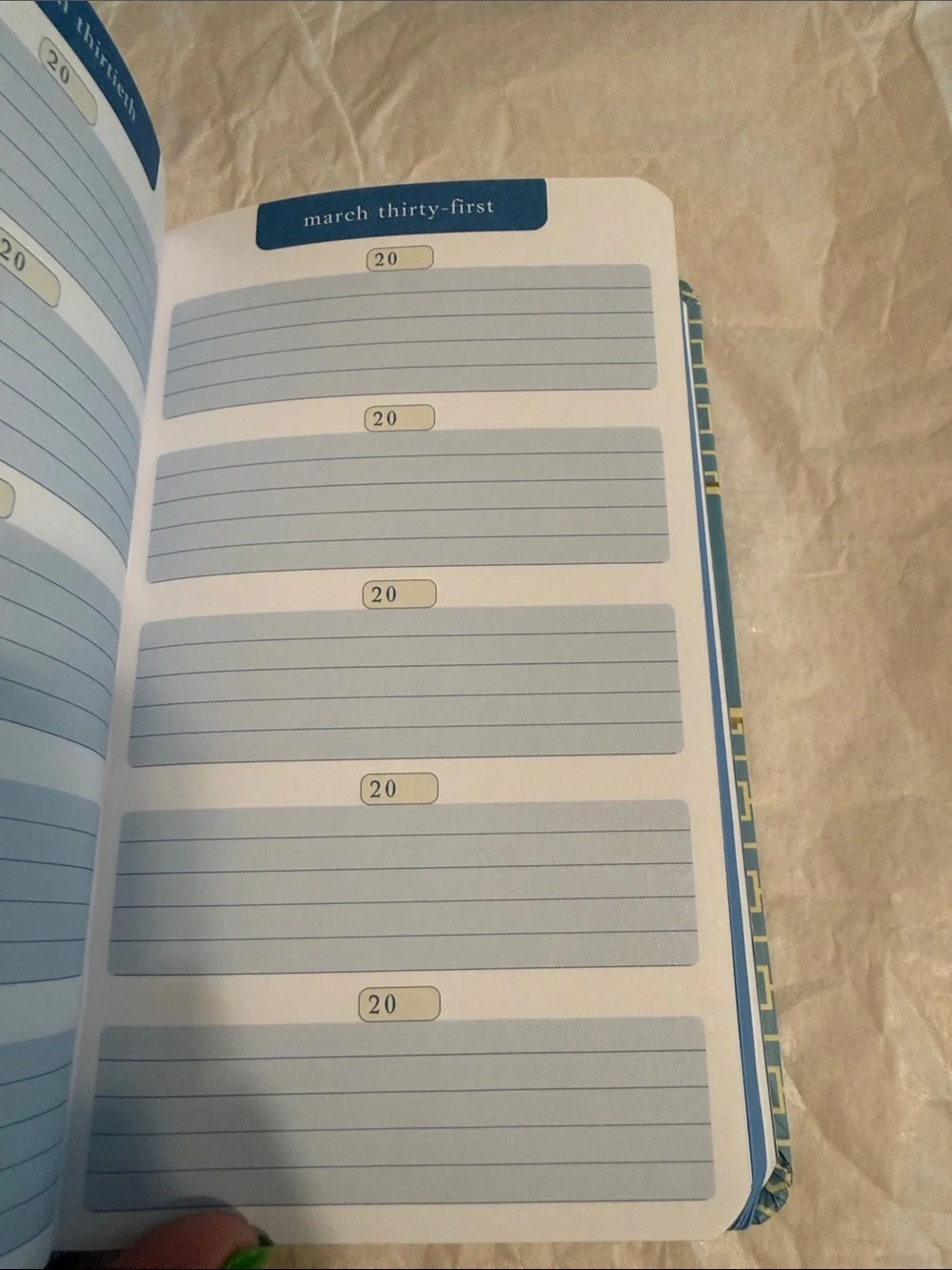 A Thought A Day Five Year Journal - Blue Geometric Cover